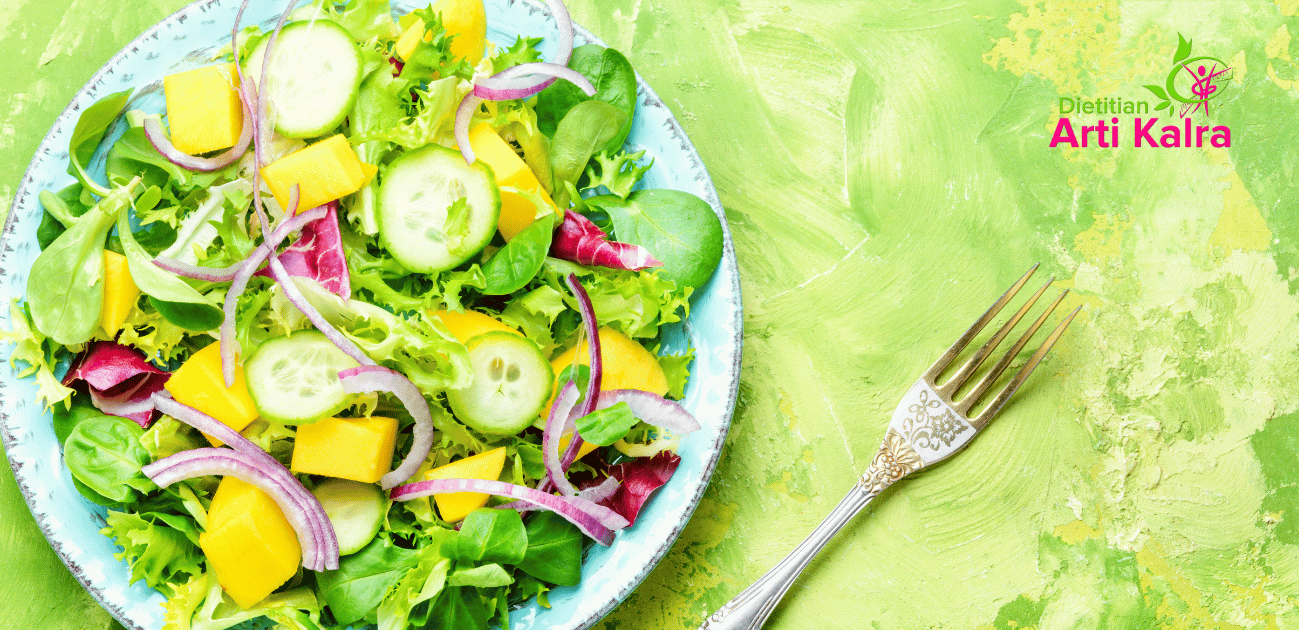 refreshing lettuce salad with fruit