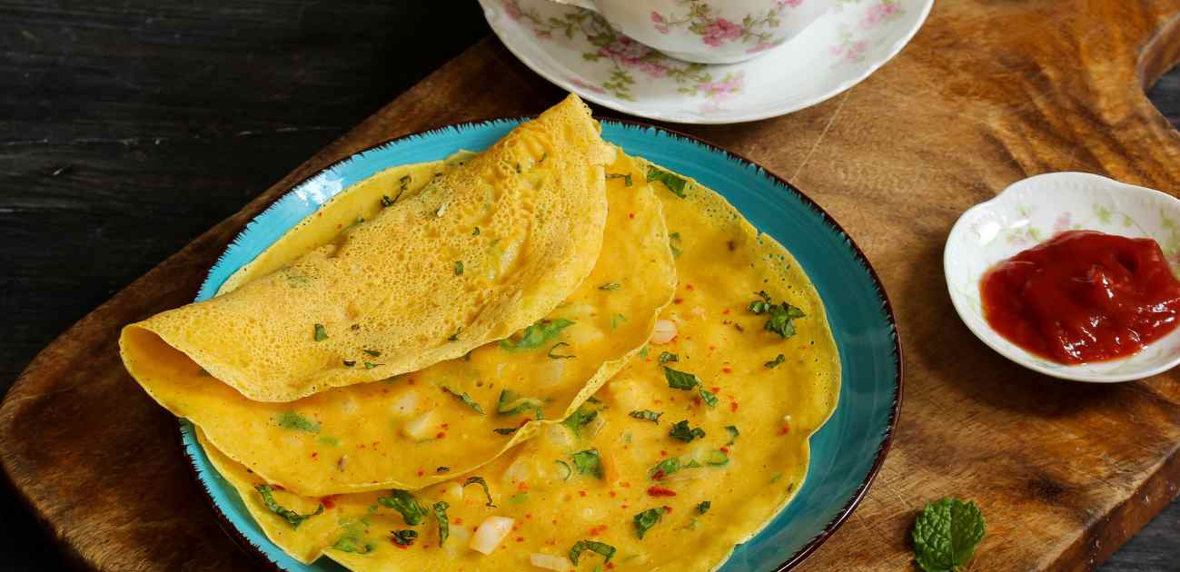 vegan chickpea flour pancake